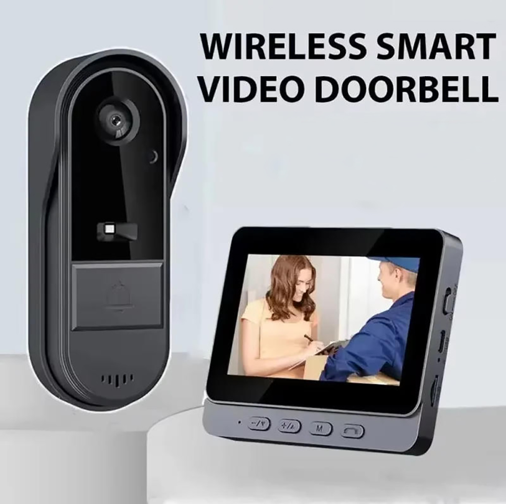 Smart Home Video Doorbell Installation - Kabelloses 2,4G Smart-Türklingel-Kamerasystem mit Audio, Videoanzeige,