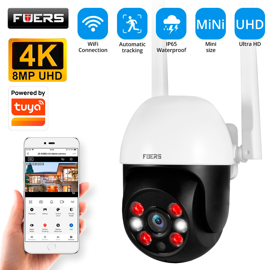 Smart Home Camera Ezviz - Fuers 8MP 4K IP-Kamera für Außenbereich,