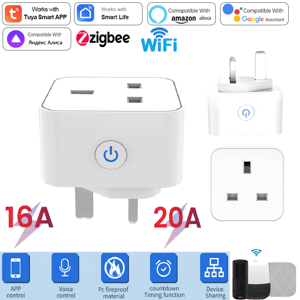 Smart Home Technology - Tuya Smart Steckdose 16A/20A WiFi oder
