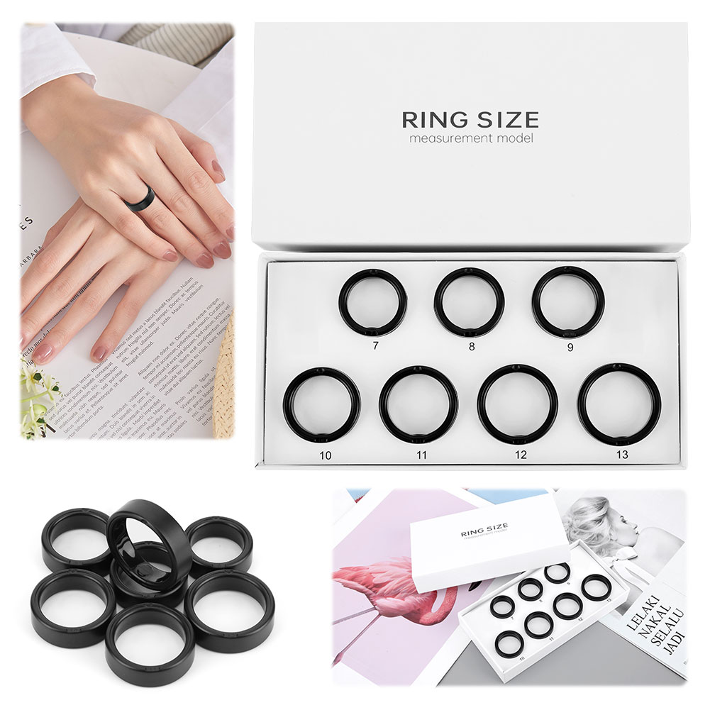 Smart Home Device - Smart-Ring-Größenmesskit: Ringgrößenmessgerät mit 7 Mustergrößen, damit