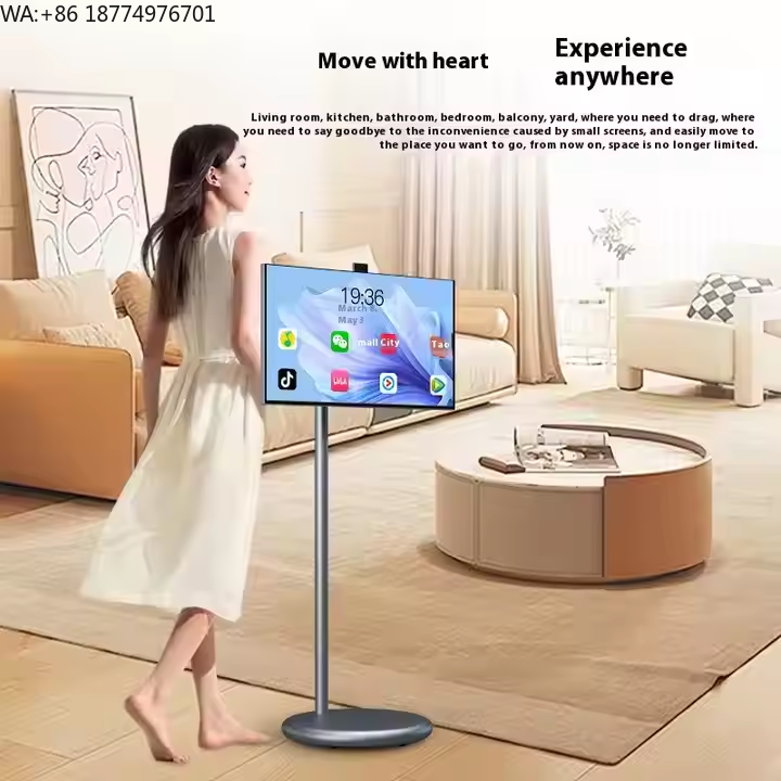 Smart Home Office - 24-Zoll Android 12 Tragbarer LCD-TV Smart