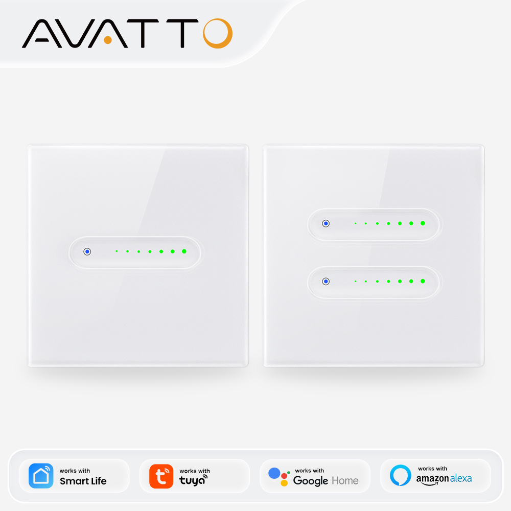 Smart Home Yale - AVATTO WiFi 1/2 Gang Smart Dimmer-Schalter,