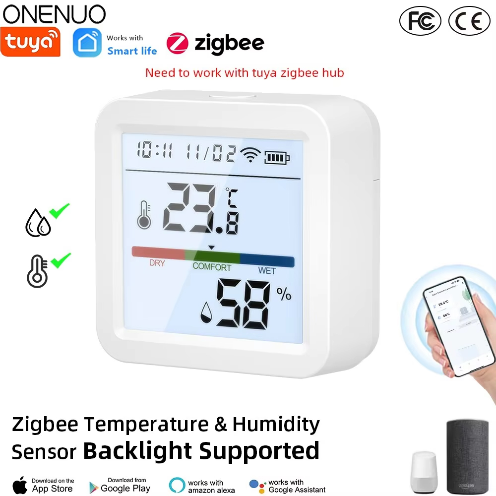 Smart Home Living - Tuya ZigBee Smart Home Temperatur-Feuchtigkeitssensor mit