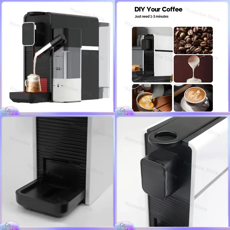 Smart Home Office - Intelligente Tragbare Espresso-Kaffeemaschine mit Milchaufschäumer für