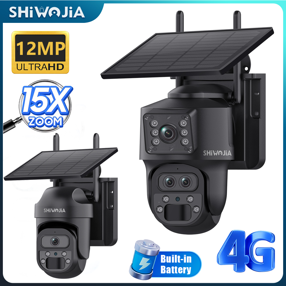 Smart Home Outdoor Camera - SHIWOJIA 15X ZOOM Solarkamera 4G 12