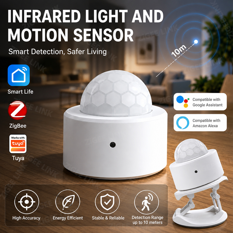 Smart Home Yale - ZigBee 3.0 PIR-Bewegungssensor, kabelloser Smart-Home-Sicherheitsalarm, funktioniert