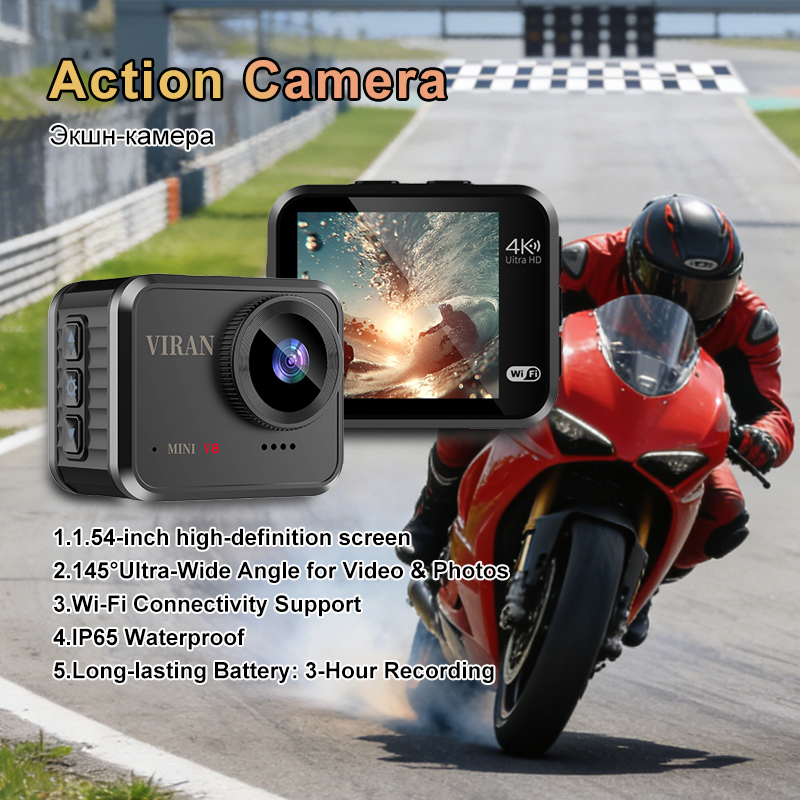 Smart Home Outdoor Camera - Mini-Action-Kamera 4K Ultra HD 16 MP
