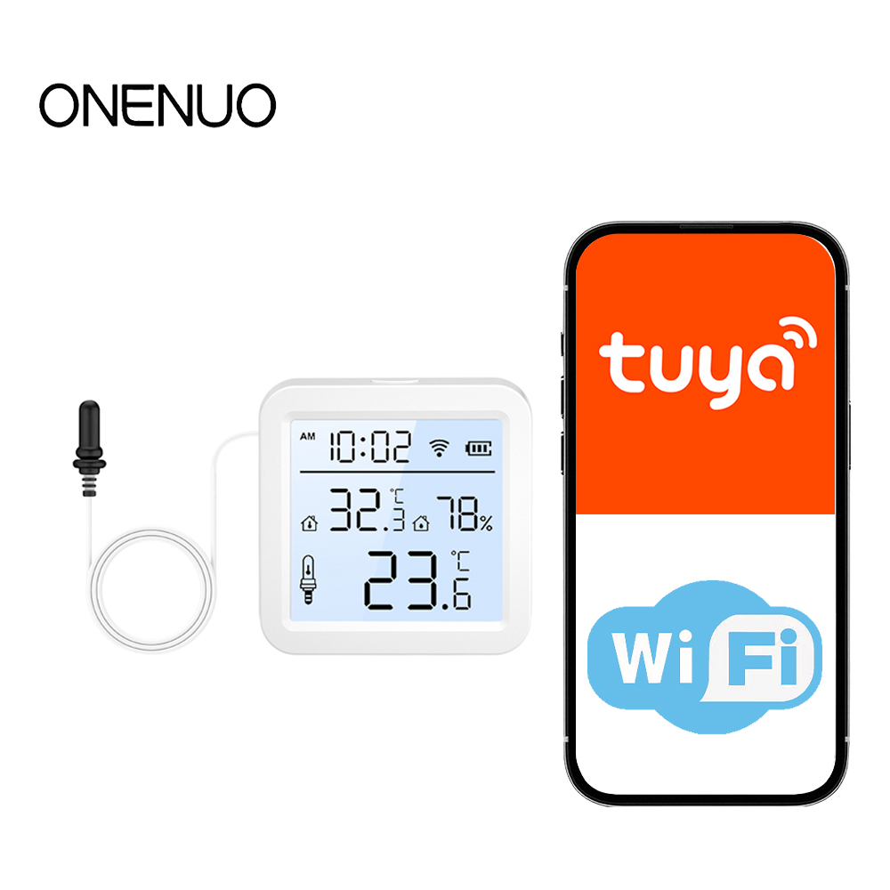 Smart Home Internet - WLAN-Feuchtigkeits- und Temperatursensor mit externer Sonde