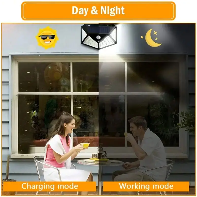 100 LED Solar-Gartenleuchte fü – Motion Sensor Light Bewertung und Preis